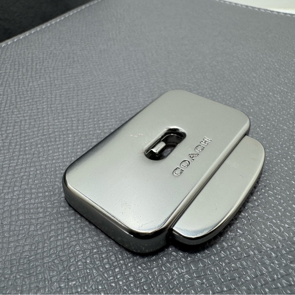 COACH Brynn Flap Crossbody Bag Gray with Snake Strap - Picture 11 of 15